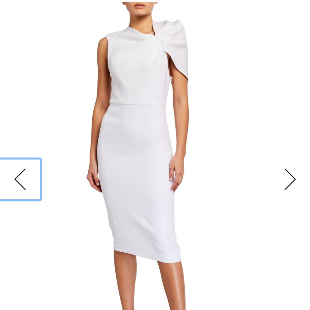 Kiro Ruffle-Shoulder Midi Dress